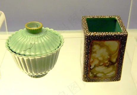 上海博物馆古茶具摄影特写图片