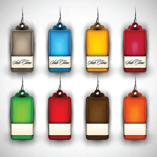 时尚吊牌标签设计矢量图