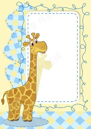 花纹边框 卡通图案 插画