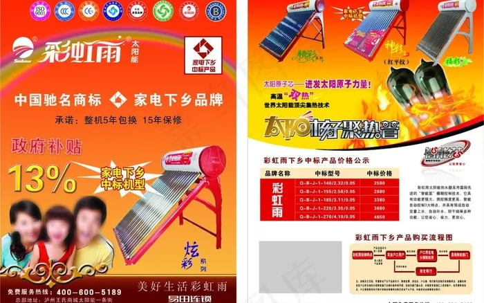 太阳能热水器图片cdr矢量模版下载