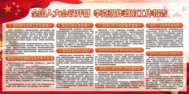大气十三届全国两会党建展板