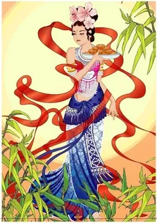 中秋节嫦娥矢量素材