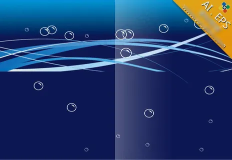 海蓝色线条气泡封面