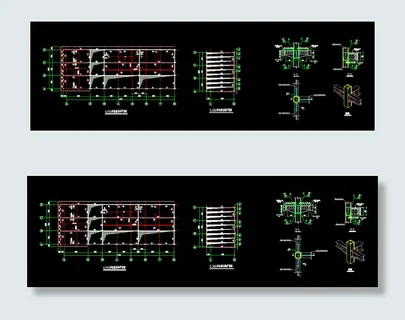售楼部钢构结构平面图