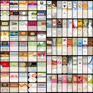 动感线条花纹名片背景矢量素材