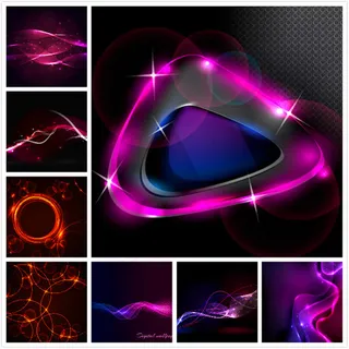 橙色圆圈圆环背景