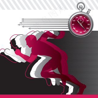 体育运动海报背景矢量素材