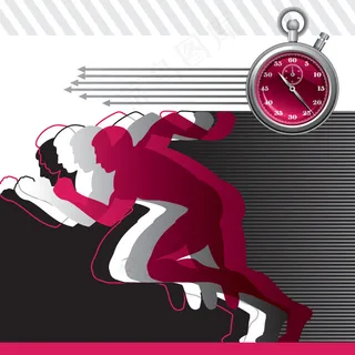 体育运动海报背景矢量素材