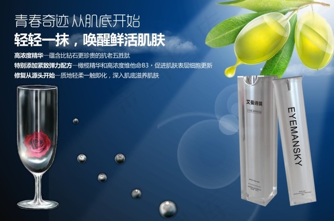 蓝色海报cdr矢量模版下载