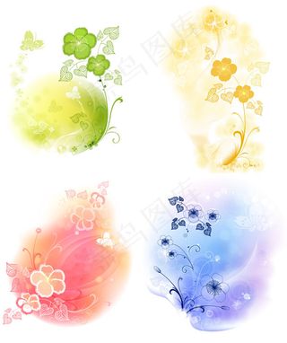 4软的花纹背景矢量