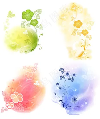 4软的花纹背景矢量