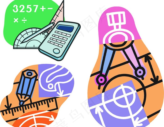 矢量测量画图工具图片cdr矢量模版下载