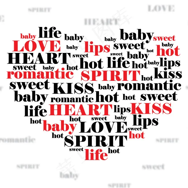 情人节文字ai矢量模版下载