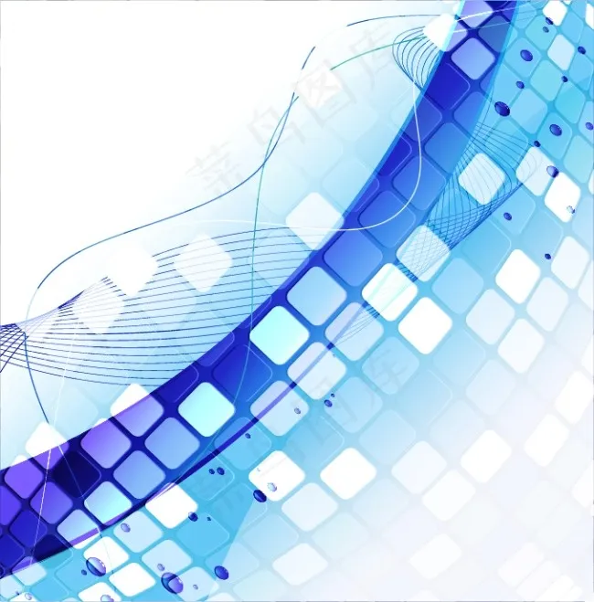 蓝色曲线eps,ai矢量模版下载