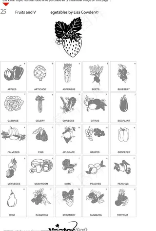 黑白线描水果蔬菜矢量素材图片