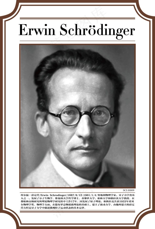 科学家画像画框矢量AI素材