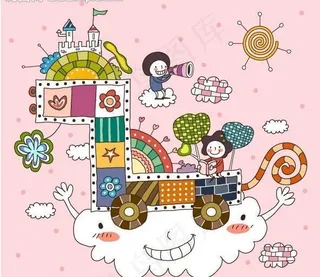 矢量儿童插画图片