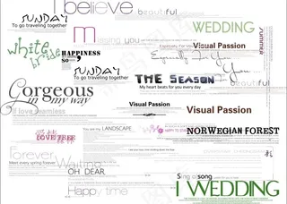 psd婚纱杂志设计字模版