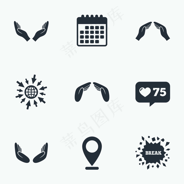灰黑色个性LOGO图标矢量素材eps,ai矢量模版下载