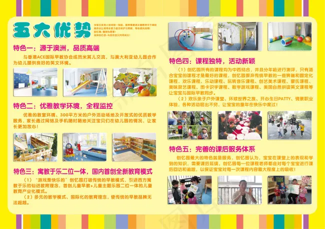 幼儿园招生简章psd模版下载