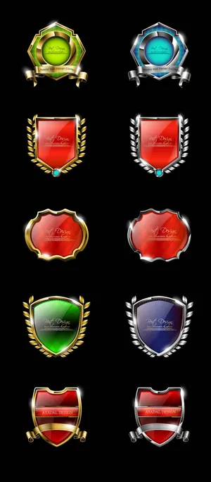 华丽徽章02—矢量素材