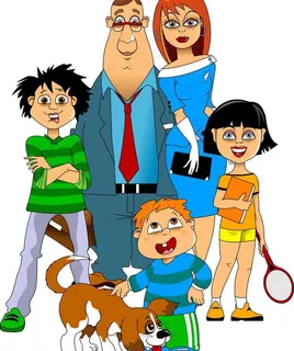卡通家庭图片