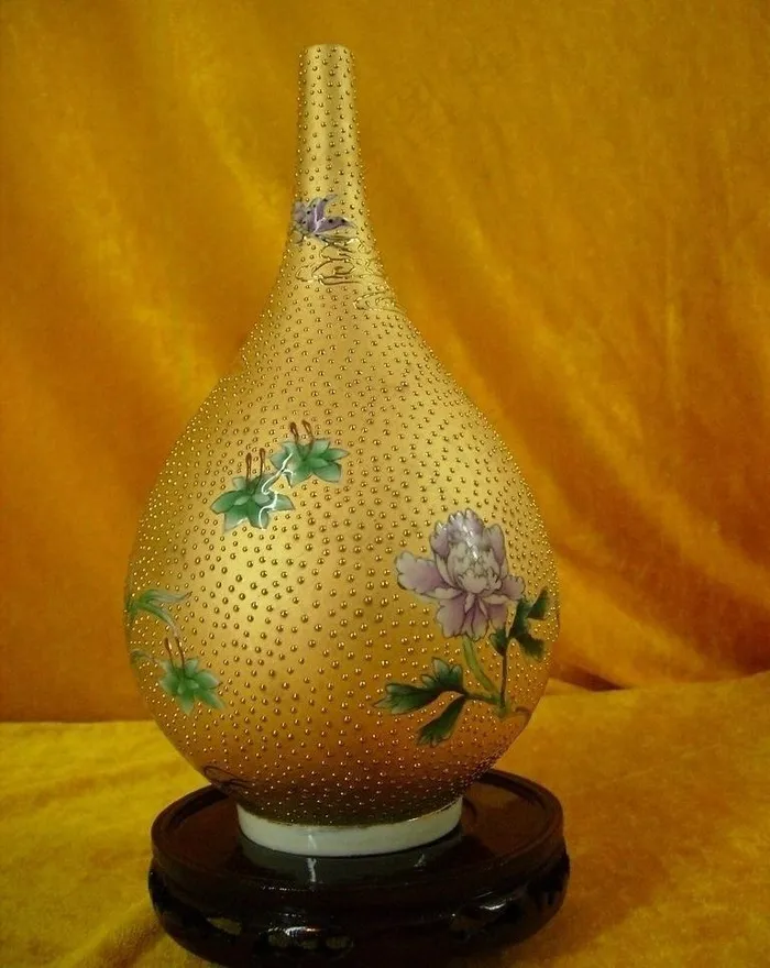 描金青花瓷