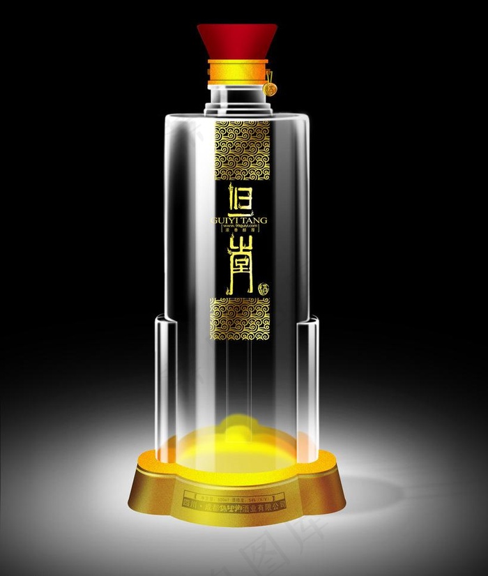 浓香型酒包装立体效果图片psd模版下载