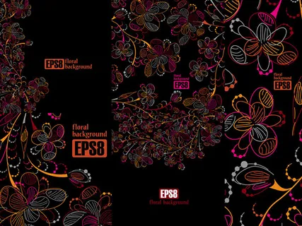 可爱的主题时尚花纹矢量素材 可爱的主题时尚花纹矢量素材