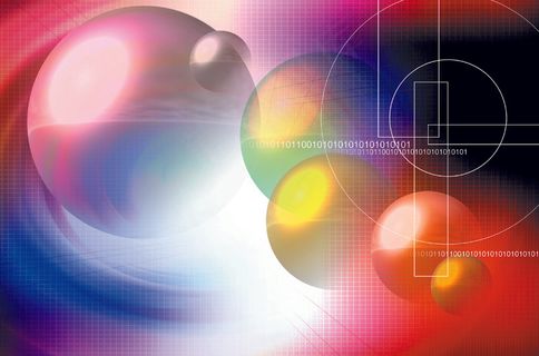 科技创意 彩色底图 球体图片