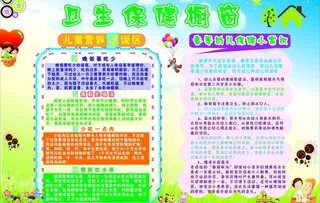 幼儿园卫生保健橱窗图片