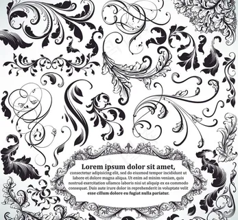 欧式花纹花边边框图片