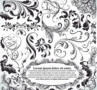 欧式花纹花边边框图片