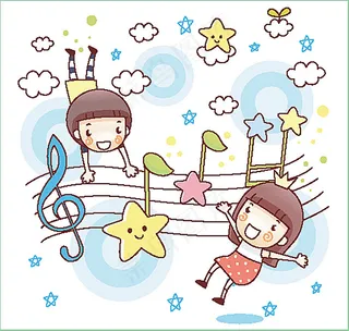 跳舞唱歌的小女孩