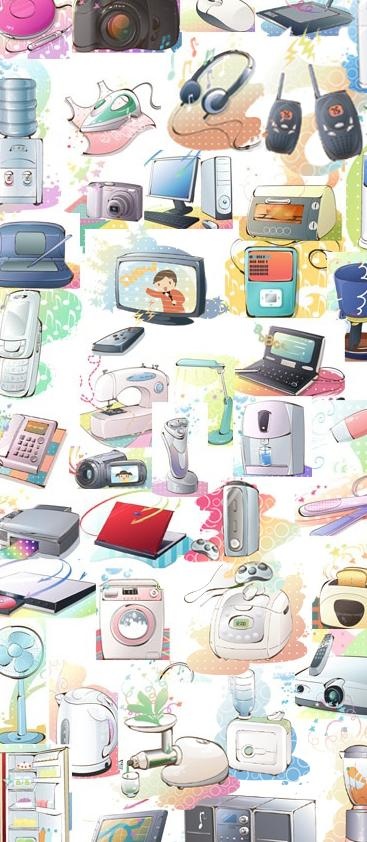 卡通家用电器物件（44款）图片