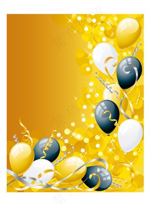 彩色节日气球矢量图