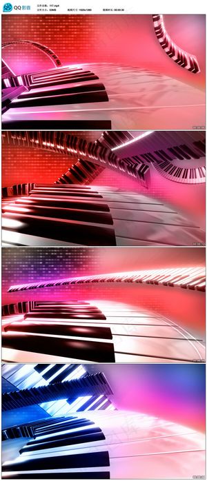 钢琴键盘视频素材