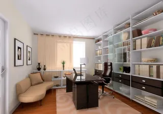 书房装修设计效果图