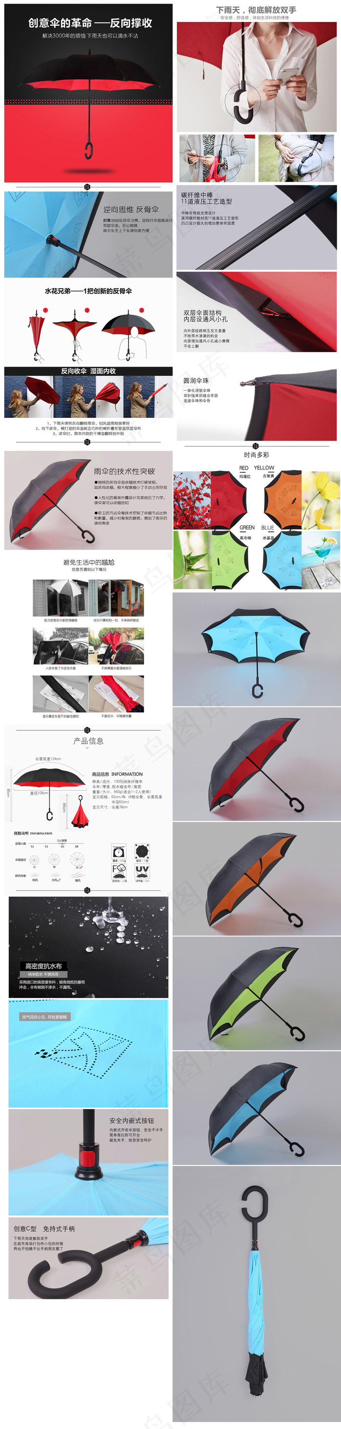 2017淘宝天猫雨伞阳伞详情页