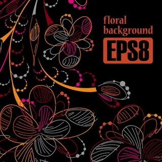 可爱的主题时尚花纹矢量