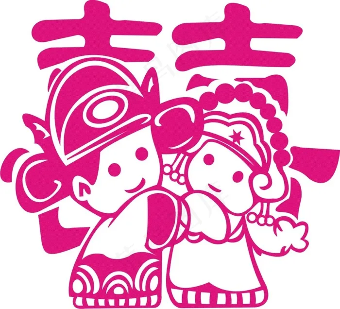 喜字cdr矢量模版下载