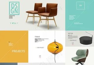 时尚家居网站模板PSD免费下载