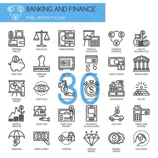 时尚线性图标设计矢量素材