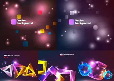 光影炫彩背景矢量素材