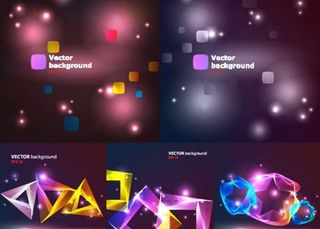 光影炫彩背景矢量素材