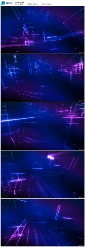 蓝色光线空间LED视频