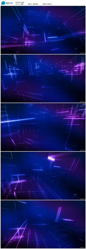 蓝色光线空间LED视频