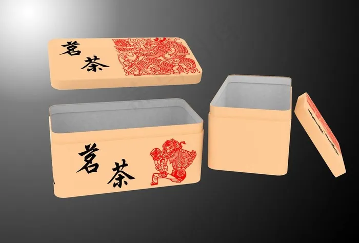 茶叶罐图片cdr矢量模版下载