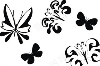 抽象蝴蝶素材图片