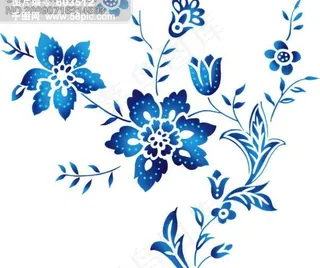 手绘水粉花紫罗兰卉分层psd素材